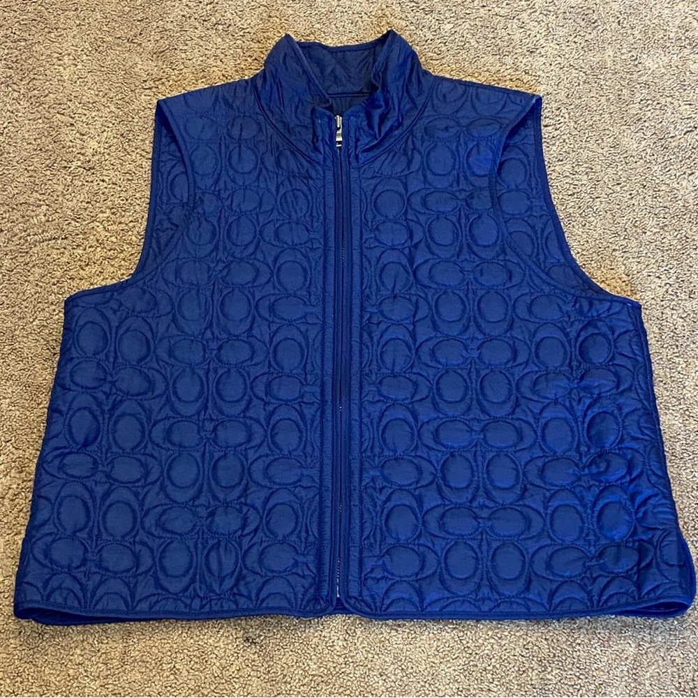 EUC Coach Quilted Vest Women’s Size XL